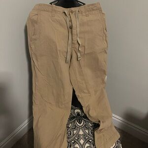Khaki drawstring pants